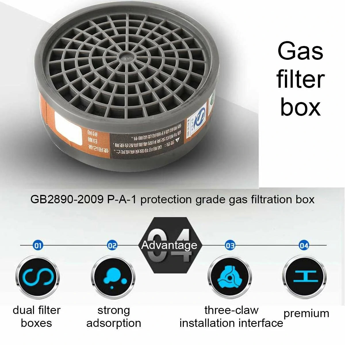 8200 Respirator Gas Mask Half Mask for Painting Dust Machine Polishing Welding Work Protection