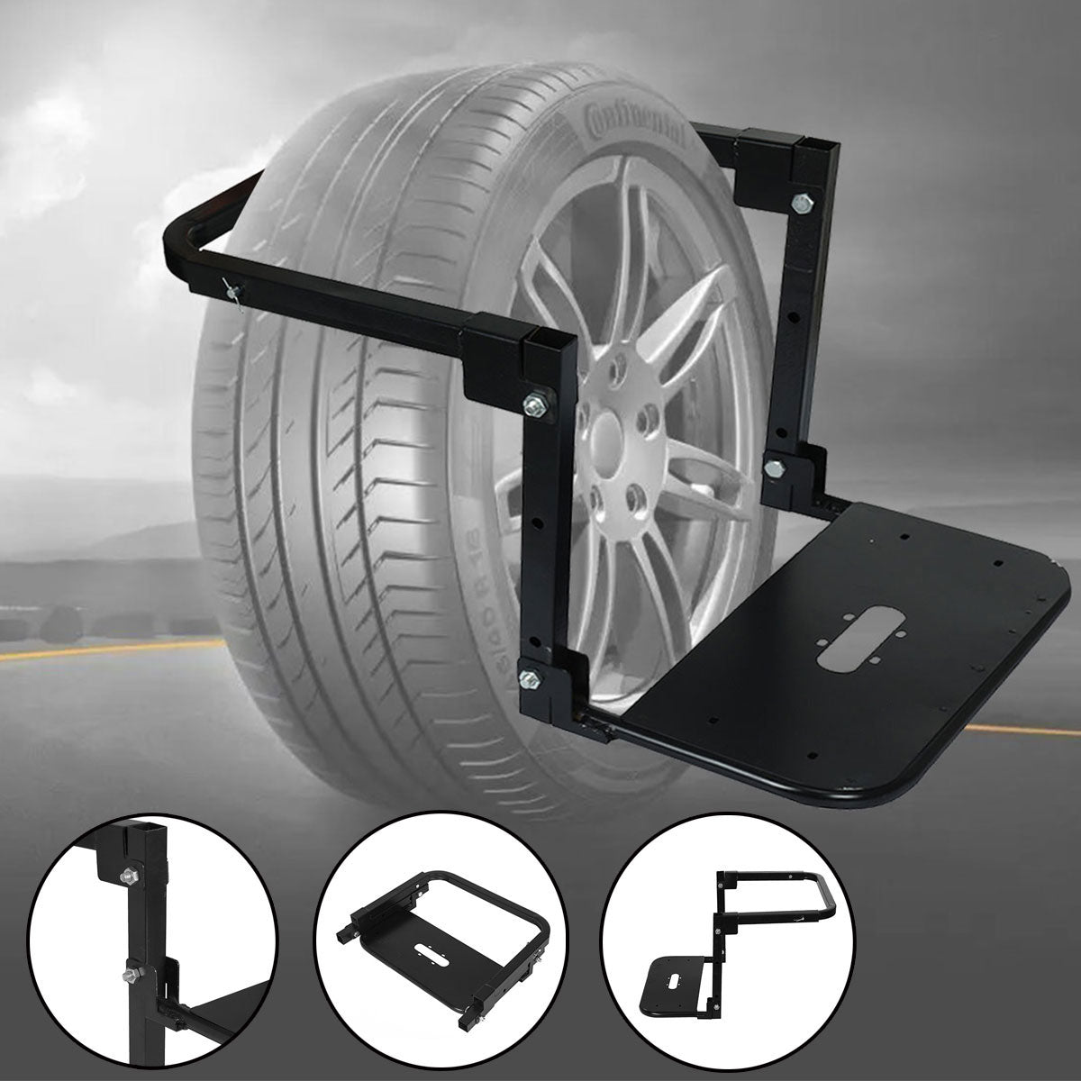 Car Heater Bracket Foldable Adjustable Universal for 14 to 18 Inches (about 36 to 46 cm) Tires