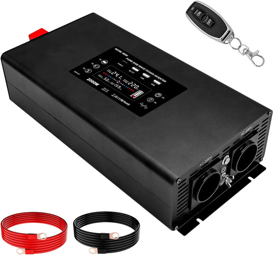 DATOUBOSS DN-03 Series Pure Sine Wave Inverter 24V to 220V 2000W with LCD & Remote Control