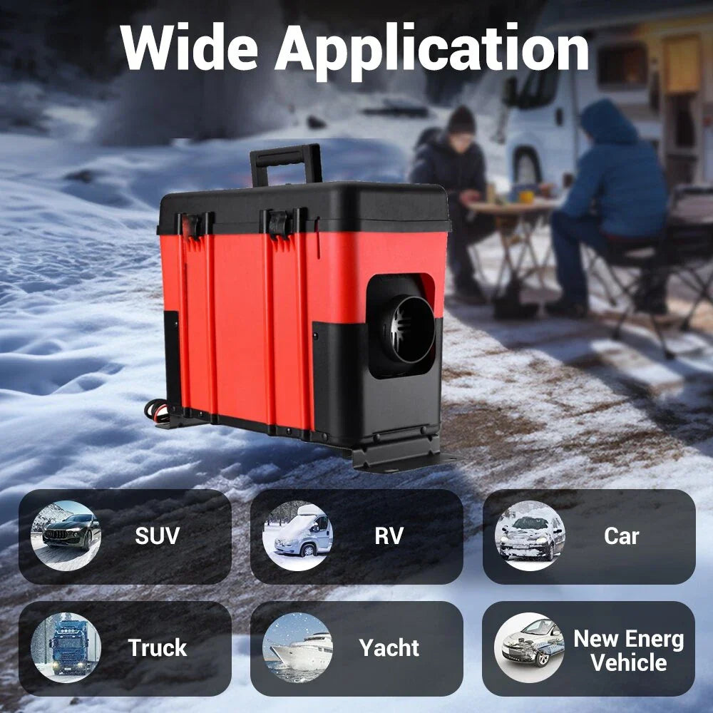 UK-New Mudiro 12V 8KW Diesel Air Heater Toolbox All In One Parking Heater Portable with Remote Control and LCD for RV Trailer Camper Boat