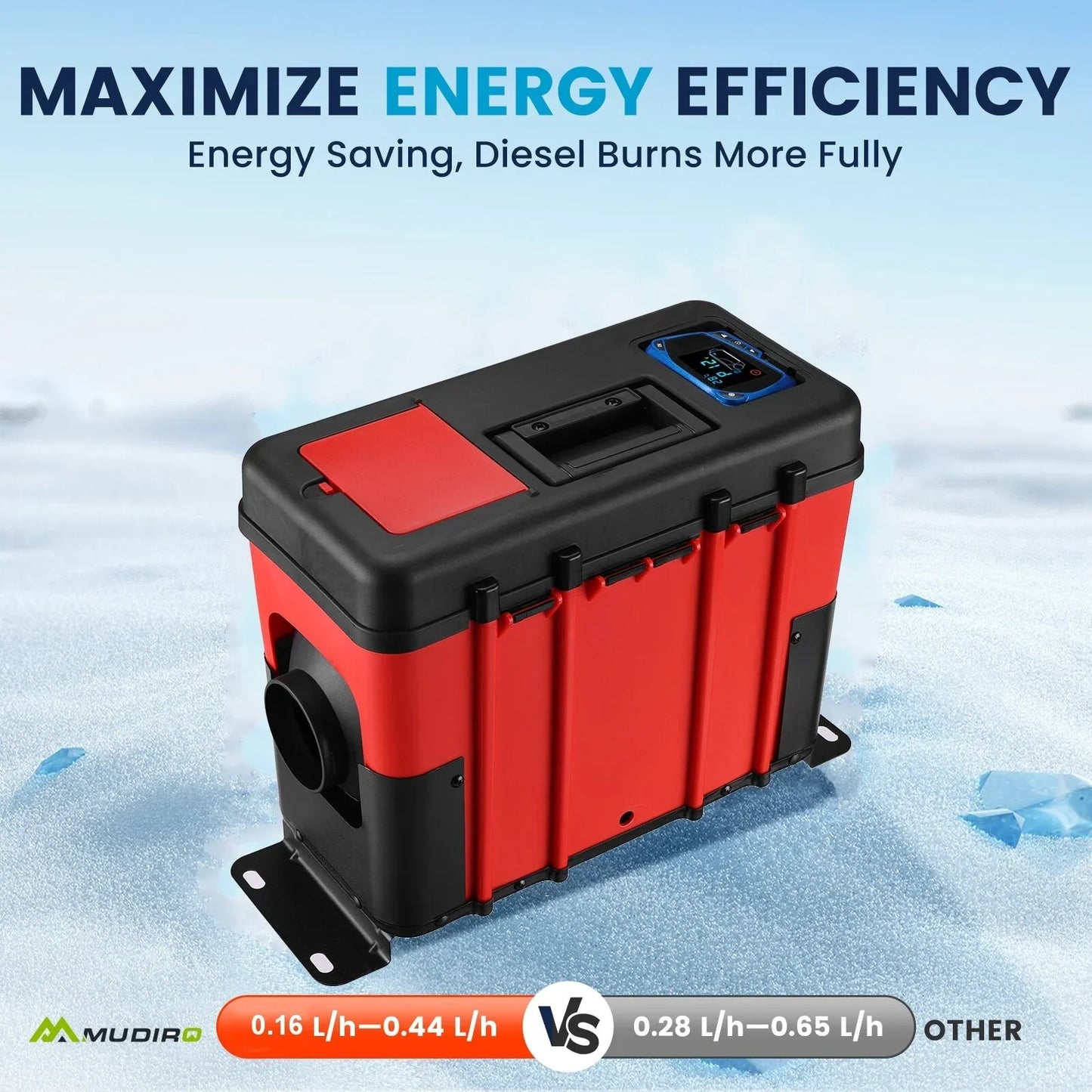 UK-New Mudiro 12V 8KW Diesel Air Heater Toolbox All In One Parking Heater Portable with Remote Control and LCD for RV Trailer Camper Boat