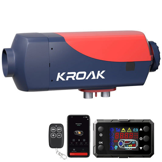 KROAK F0 2KW Car Parking Heater Separated bluetooth App Remote Control - Blue red With bluetooth