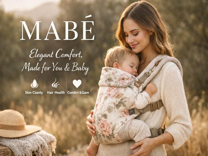 Mabē baby carrier luxury ergonomic baby carrier soft structured carrier toddler sling modern parenting gear
