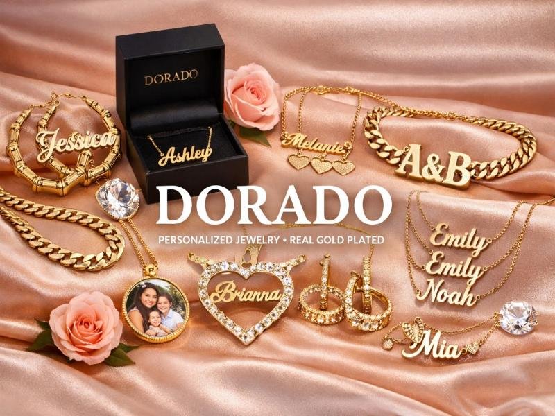 Dorado Jewelry Brand Custom Name Necklaces Chains Earrings Personalized Gold Jewelry Online Store Overview