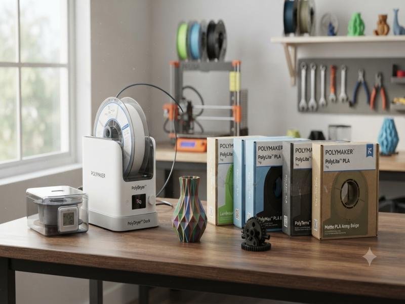 Polymaker 3D Printing Filaments Guide. Best PLA PETG ABS TPU Nylon PC Filaments and 3D Printing Accessories